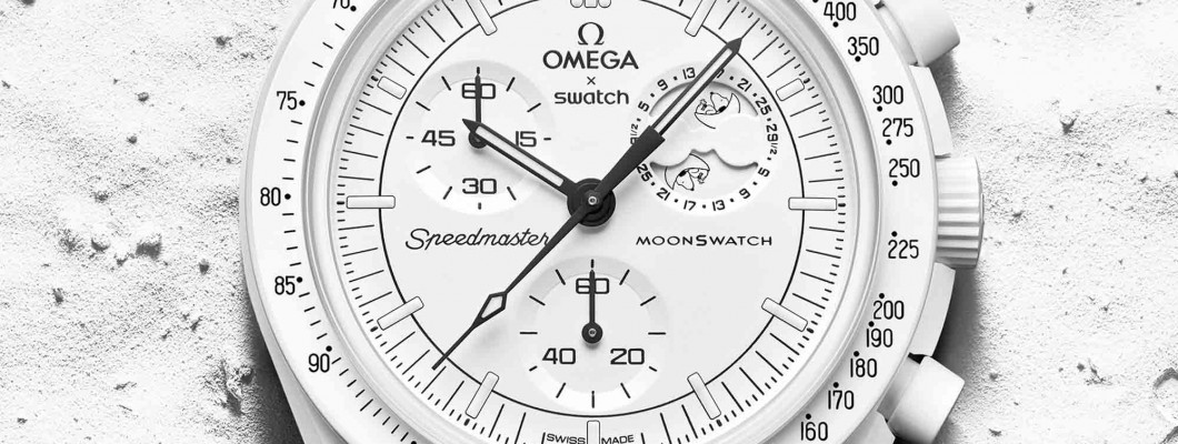 The MoonSwatch Snoopy Mission to the Moonphase
