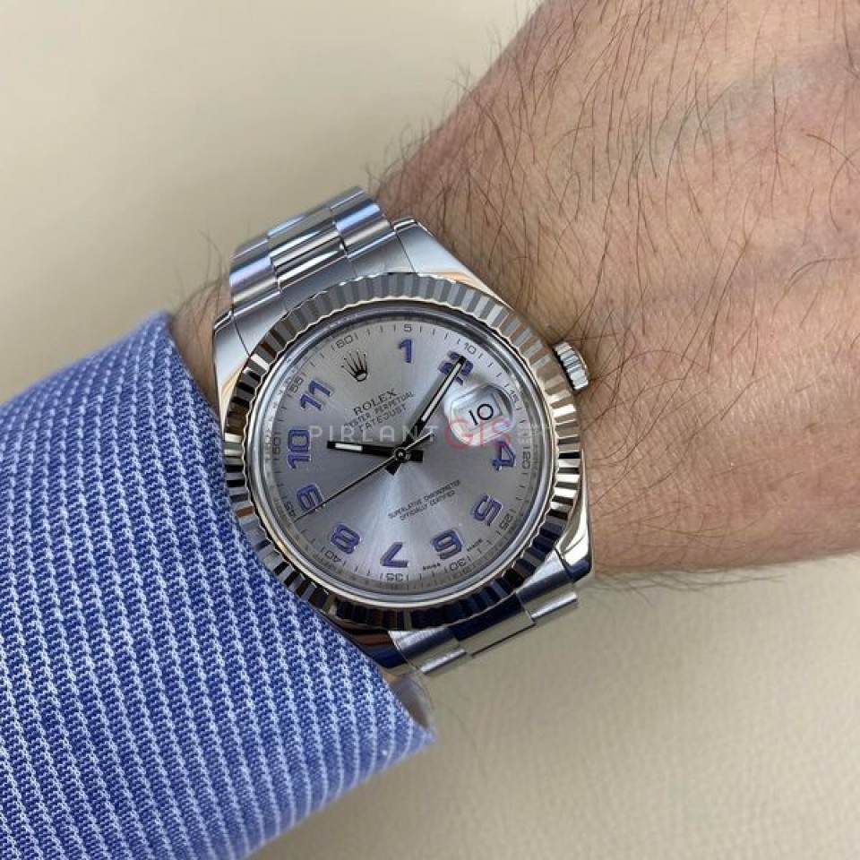 ROLEX Date Just ll Silver Violet Numbers 116334 ROLEX Date Just ll Silver Violet Numbers 116334