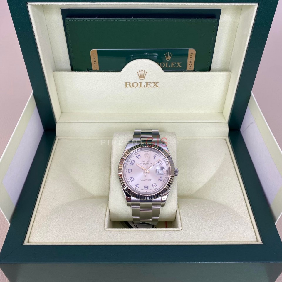 ROLEX Date Just ll Silver Violet Numbers 116334 ROLEX Date Just ll Silver Violet Numbers 116334
