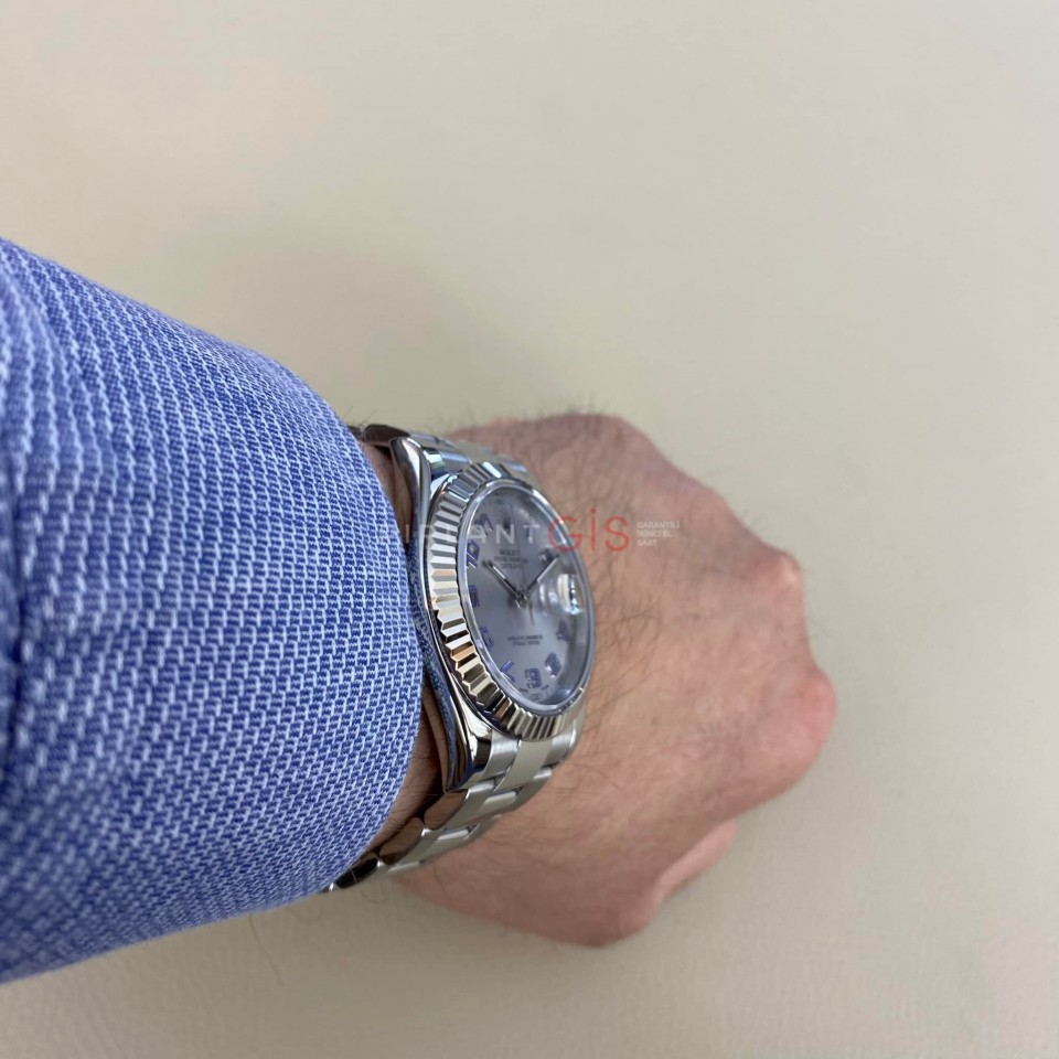 ROLEX Date Just ll Silver Violet Numbers 116334 ROLEX Date Just ll Silver Violet Numbers 116334