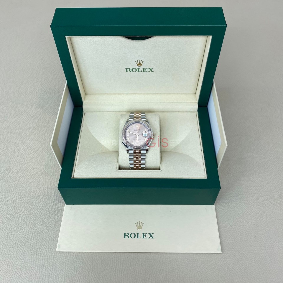ROLEX Date Just 36 mm 126231 Everrose gold VI & IX Diamond Dial ROLEX Date Just 36 mm 126231 Everrose gold VI & IX Diamond Dial