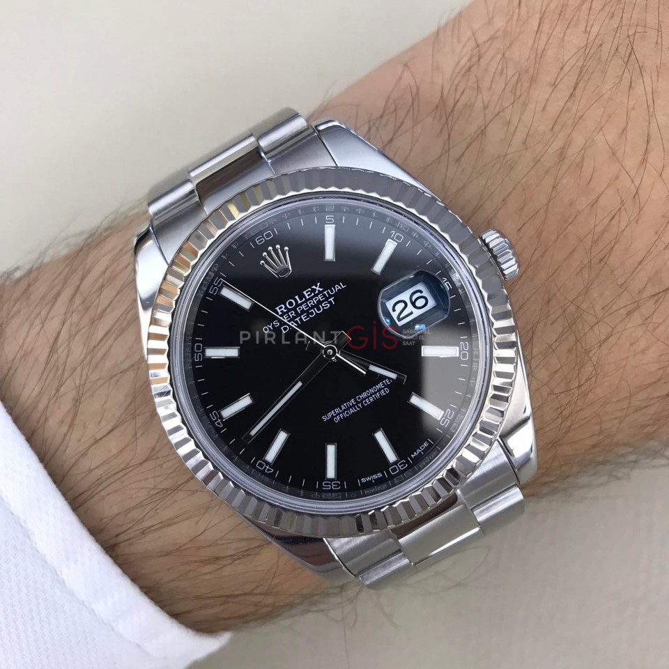 ROLEX Date Just ll Black Dial 126334 Oyster