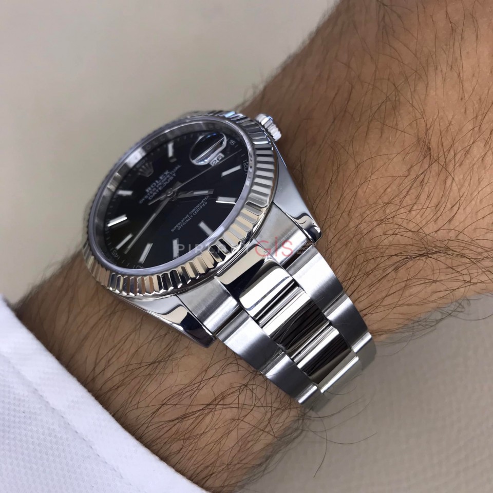 ROLEX Date Just ll Black Dial 126334 Oyster