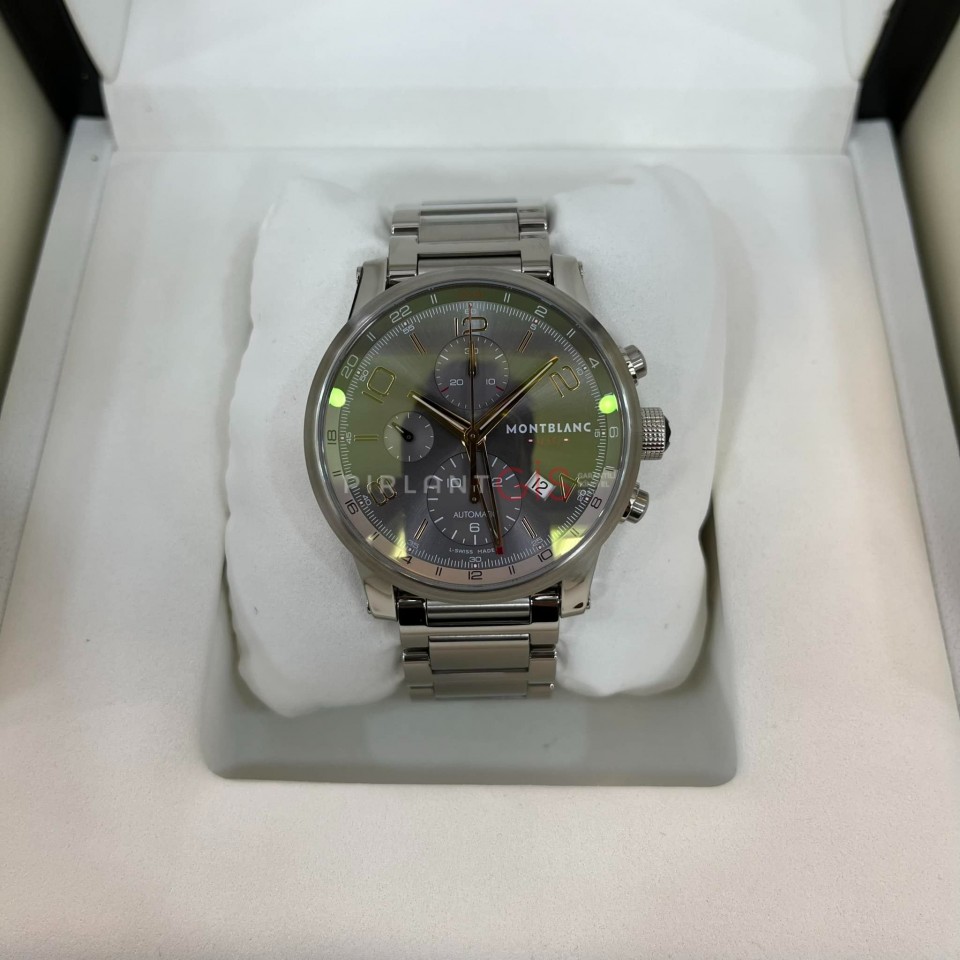 Montblanc timewalker chronovoyager utc men s stainless steel swiss automatic 2025 watch 107303