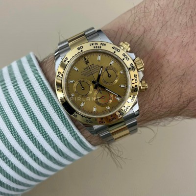 ROLEX Cosmograph Daytona Steel & Yellow Gold 116503 Oyster Champagne Index Dial