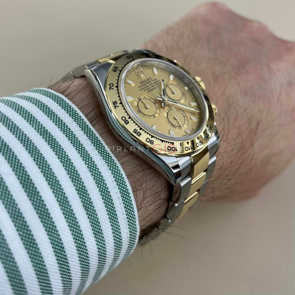 ROLEX Cosmograph Daytona Steel & Yellow Gold 116503 Oyster Champagne Index Dial