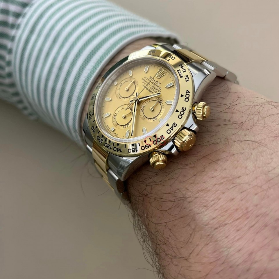 ROLEX Cosmograph Daytona Steel & Yellow Gold 116503 Oyster Champagne Index Dial