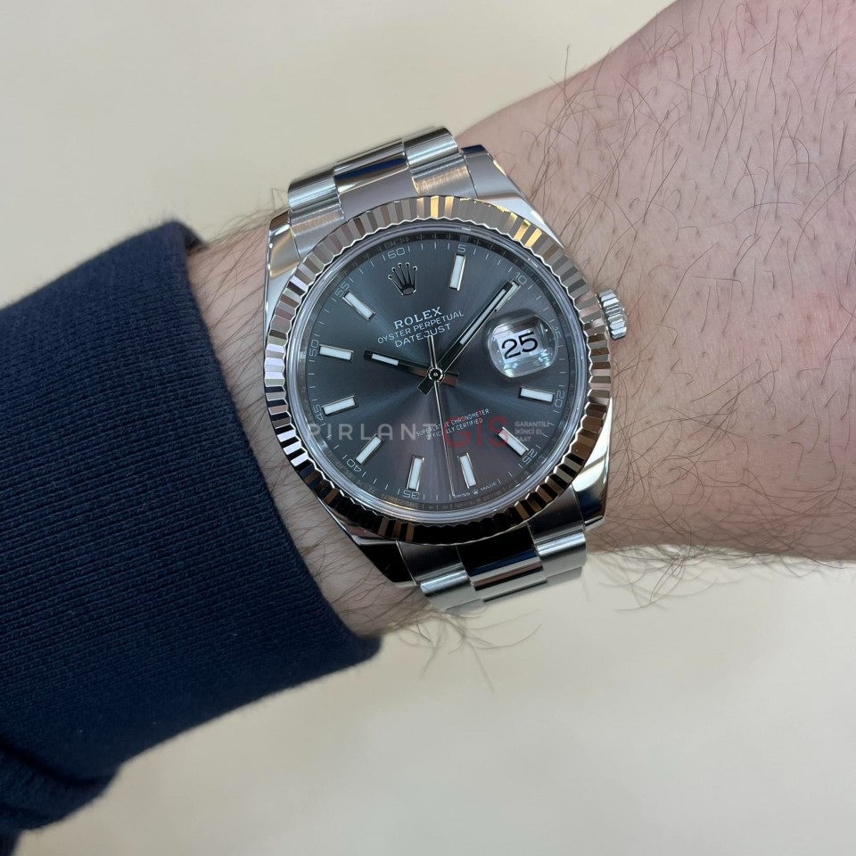 ROLEX Date Just ll Dark Rhodium Dial 126334 Oyster