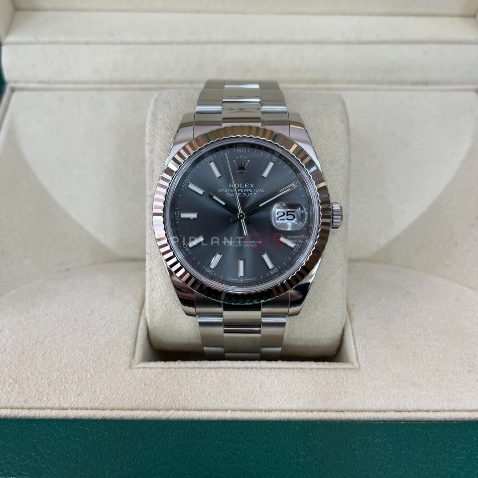 ROLEX Date Just ll Dark Rhodium Dial 126334 Oyster