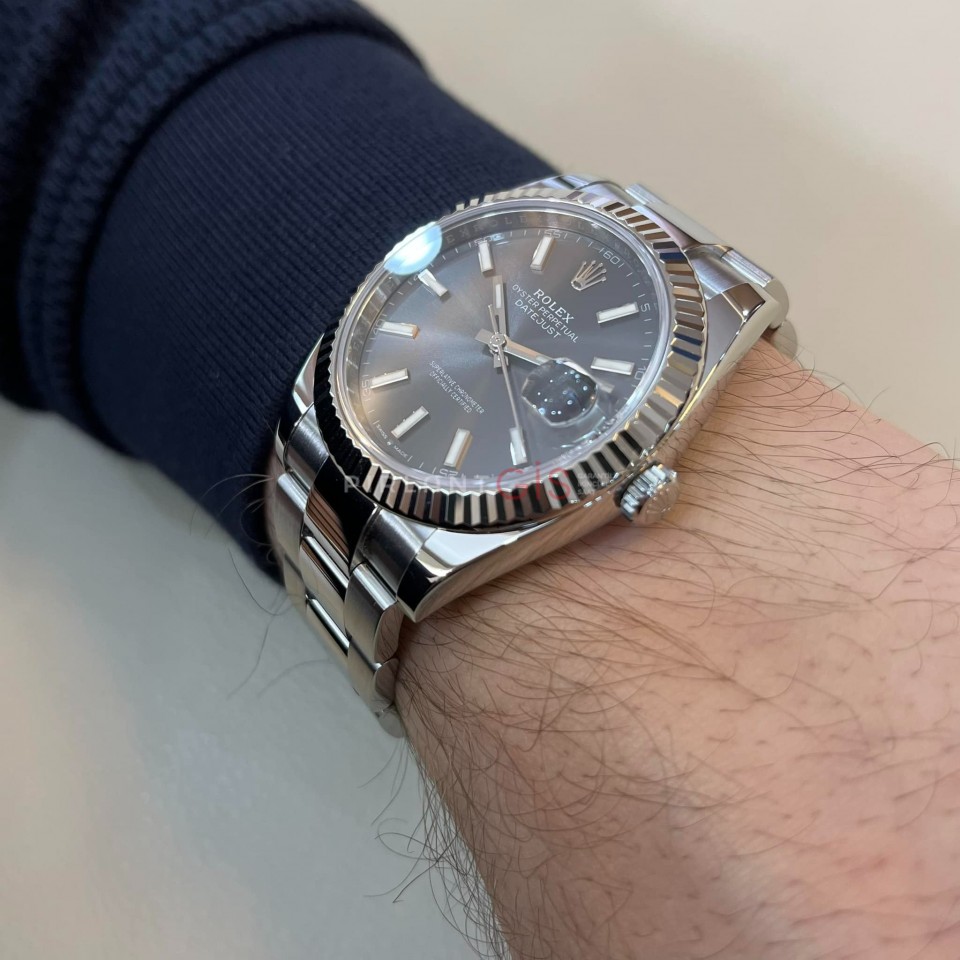 ROLEX Date Just ll Dark Rhodium Dial 126334 Oyster