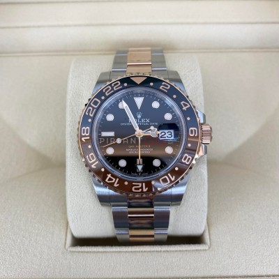 ROLEX GMT-Master ll Steel & Everose Gold 126711 CHNR ( Root Beer )