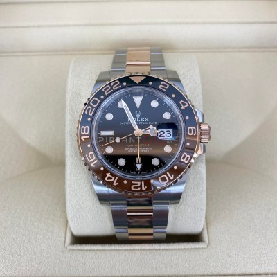 ROLEX GMT-Master ll Steel and Everose Gold 126711CHNR ( ROOT BEER ) 