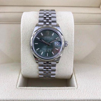 ROLEX Date Just Lady 31 mm 278240 Mint Green Jubilee