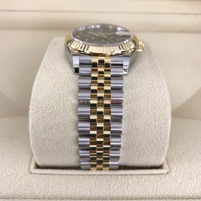 ROLEX Date Just 31 mm Steel & Yellow Gold 278273 jubilee Green Floral Diamond Dial