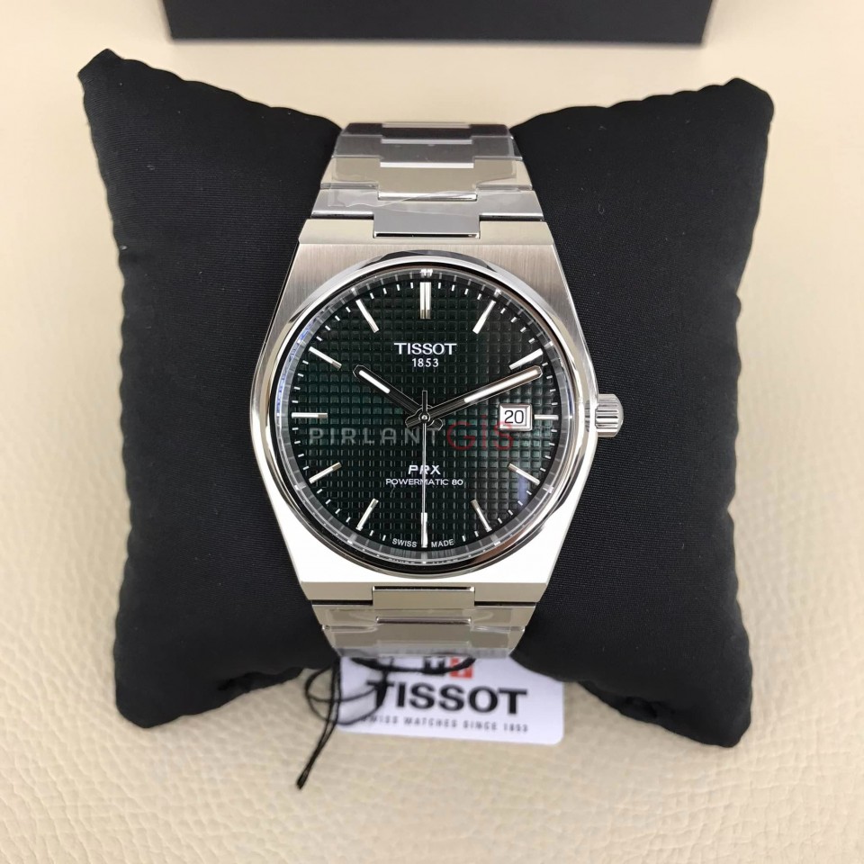 TISSOT T-Classic PRX POWERMATİC 80 T137.407.11.091.00 ( Yeşil Kadran )