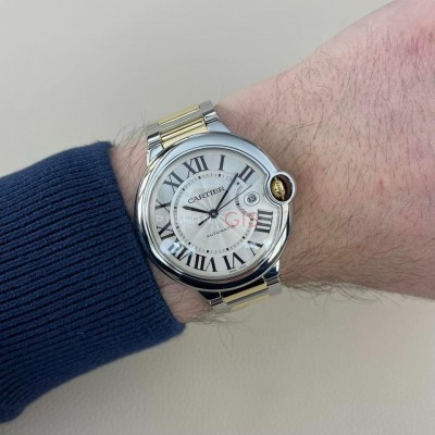 CARTIER Ballon Blue Steel & Gold Large Model 42 mm Automatic W2BB0031