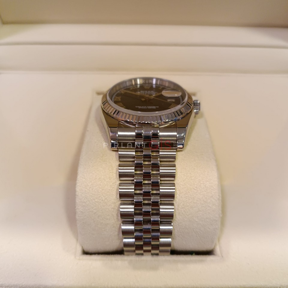 ROLEX Date Just 36 mm Blue Romen Dial 116234 Jubilee ROLEX Date Just 36 mm Blue Romen Dial 116234 Jubilee