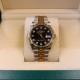 ( SIFIR ) ROLEX Date Just 36 Yellow Gold & Steel Black Diamond Dial 126233 Jubilee