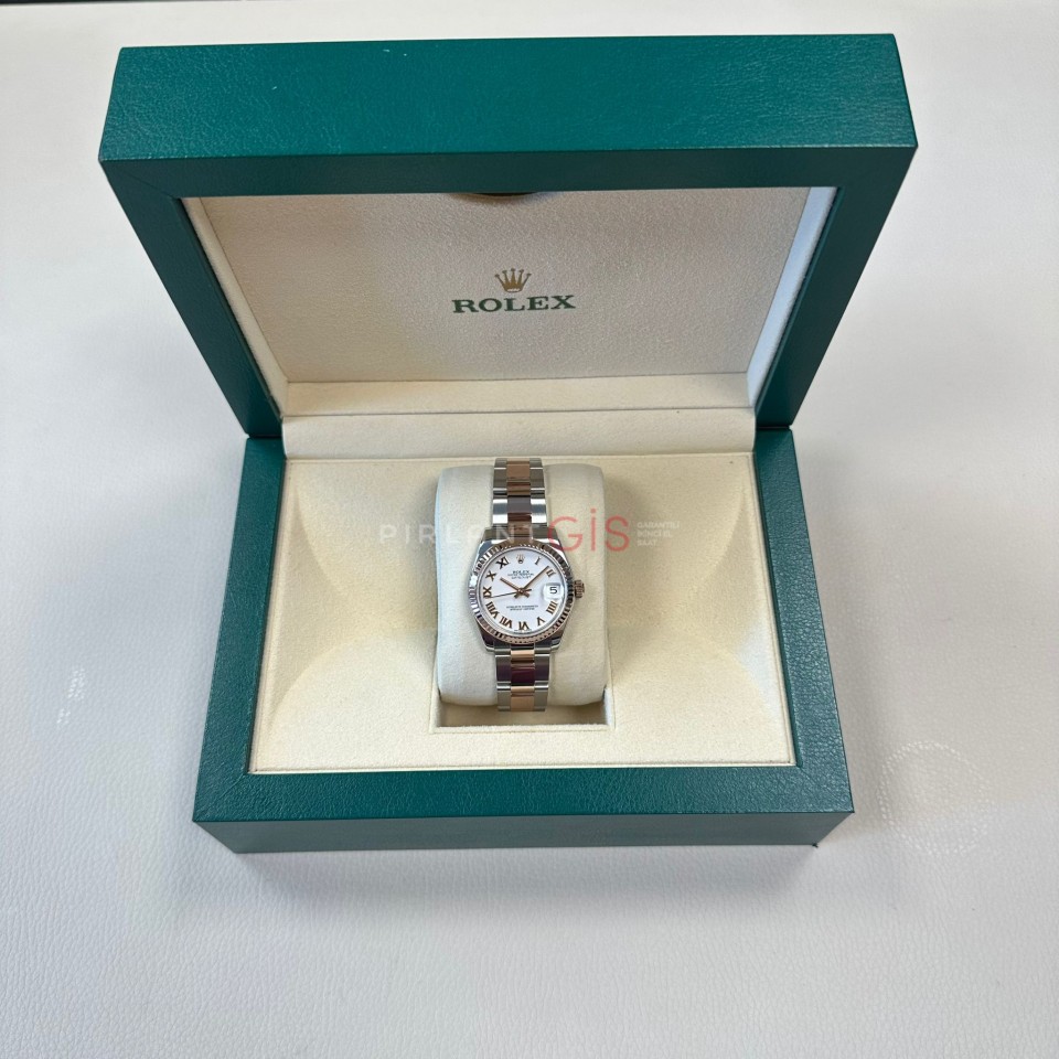 ROLEX Date just 31 mm Rose gold & çelik 178271 Oyster bilezik ROLEX Date just 31 mm Rose gold & çelik 178271 Oyster bilezik