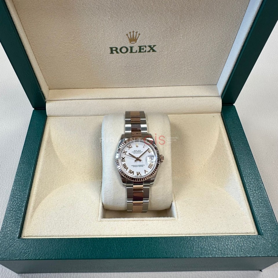 ROLEX Date just 31 mm Rose gold & çelik 178271 Oyster bilezik ROLEX Date just 31 mm Rose gold & çelik 178271 Oyster bilezik