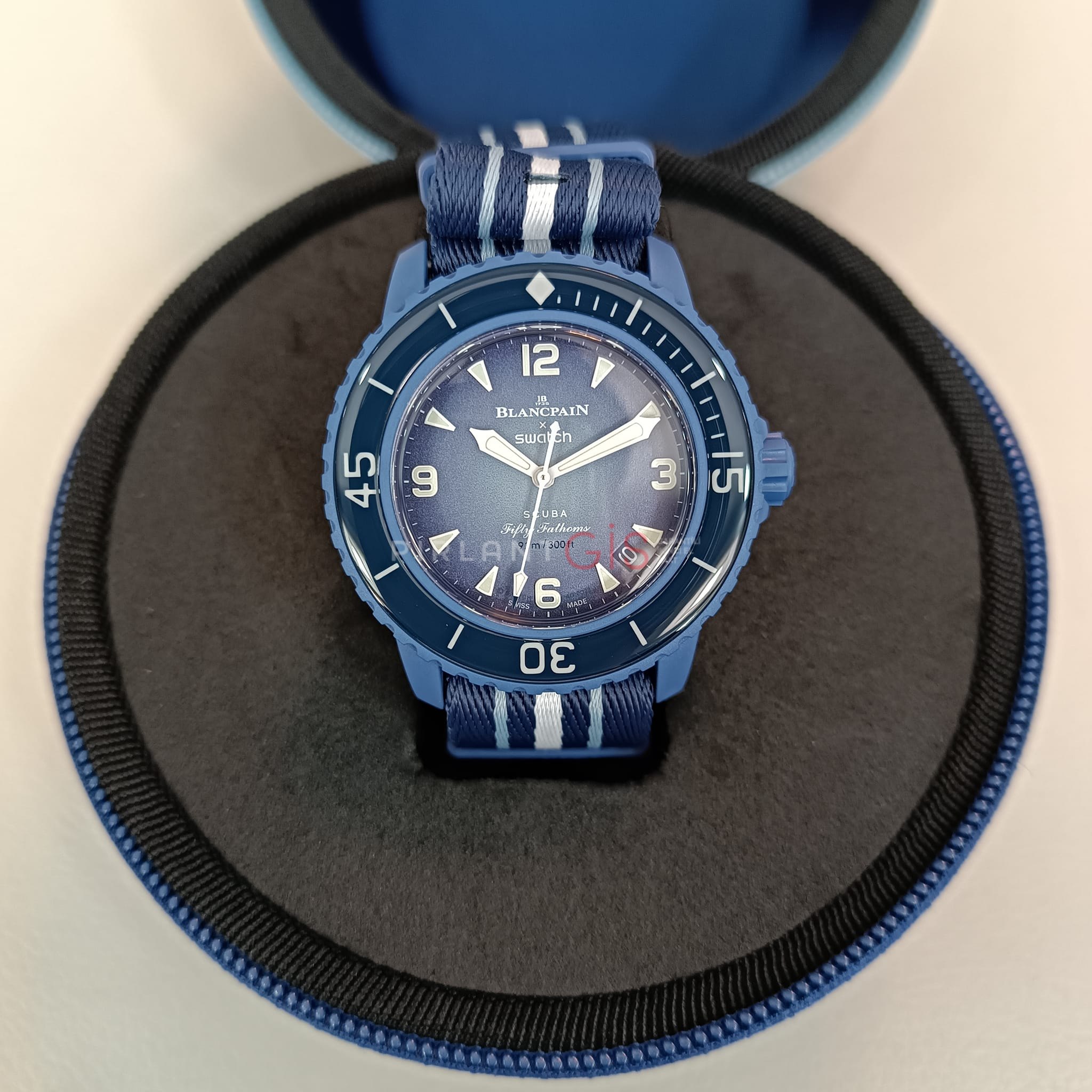 SIFIR ) BLANCPAIN X SWATCH Bioceramic Scuba Fifty Fathoms Atlantic