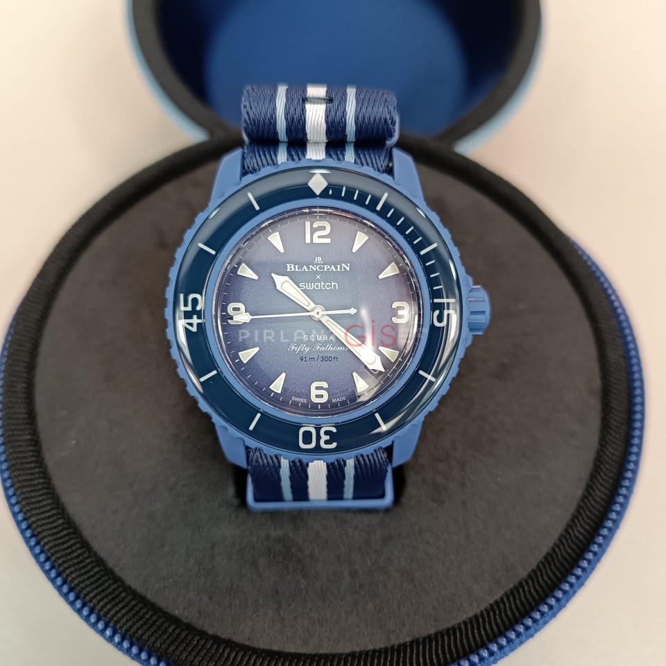 SIFIR ) BLANCPAIN X SWATCH Bioceramic Scuba Fifty Fathoms Atlantic Ocean SIFIR ) BLANCPAIN X SWATCH Bioceramic Scuba Fifty Fathoms Atlantic Ocean