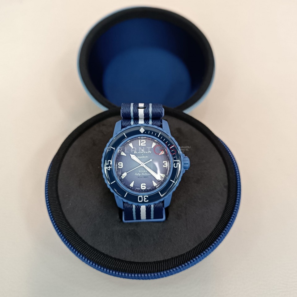 SIFIR ) BLANCPAIN X SWATCH Bioceramic Scuba Fifty Fathoms Atlantic Ocean SIFIR ) BLANCPAIN X SWATCH Bioceramic Scuba Fifty Fathoms Atlantic Ocean