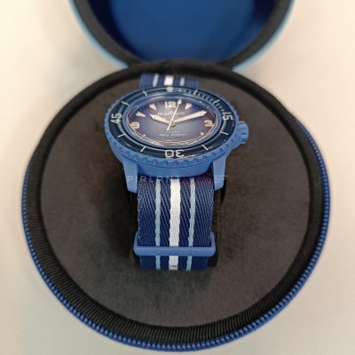  SIFIR ) BLANCPAIN X SWATCH Bioceramic Scuba Fifty Fathoms Atlantic Ocean