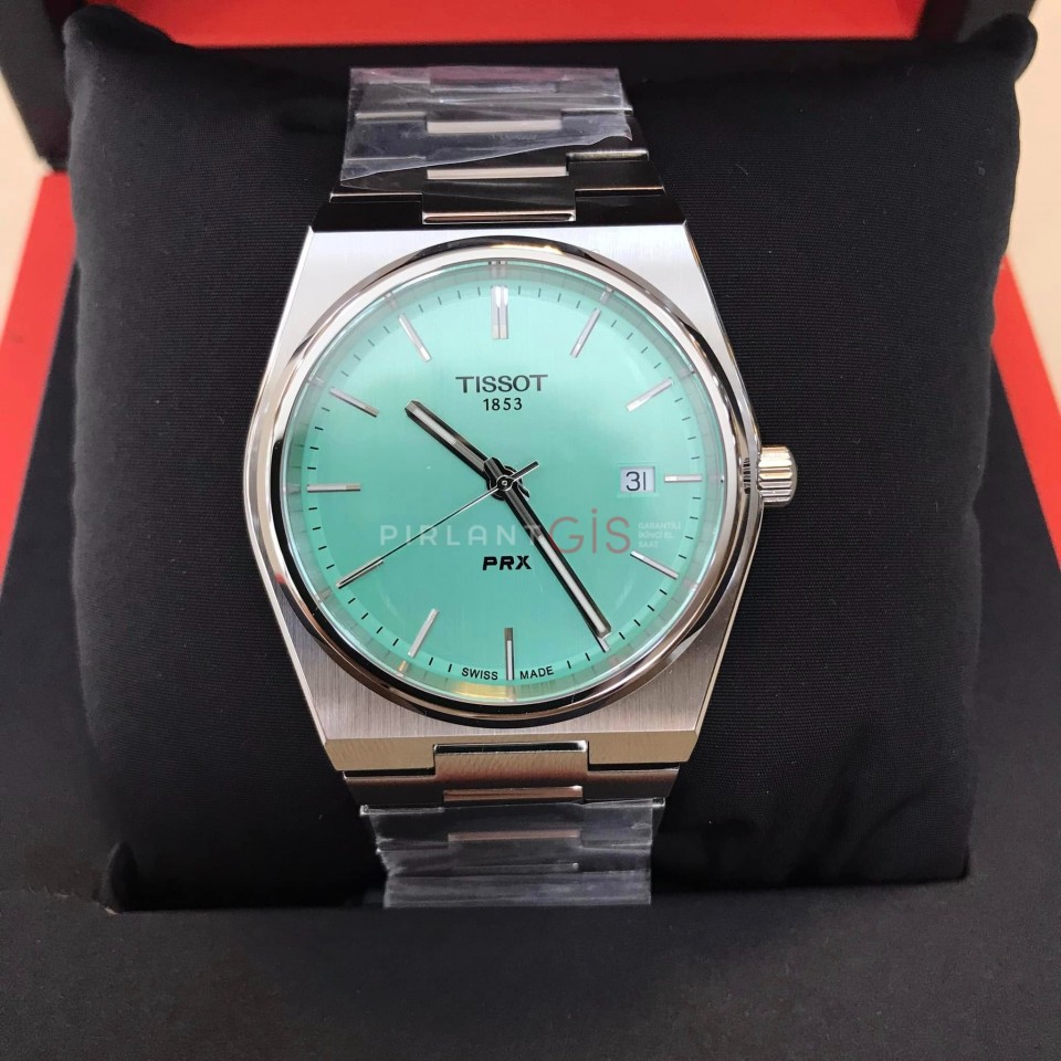 ( Sıfır ) TISSOT PRX Quartz T137.410.11.091.01 ( Açık yeşil / Türkuaz Kadran ) ( Sıfır ) TISSOT PRX Quartz T137.410.11.091.01 ( Açık yeşil / Türkuaz Kadran )