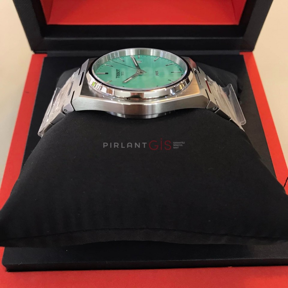 ( Sıfır ) TISSOT PRX Quartz T137.410.11.091.01 ( Açık yeşil / Türkuaz Kadran ) ( Sıfır ) TISSOT PRX Quartz T137.410.11.091.01 ( Açık yeşil / Türkuaz Kadran )