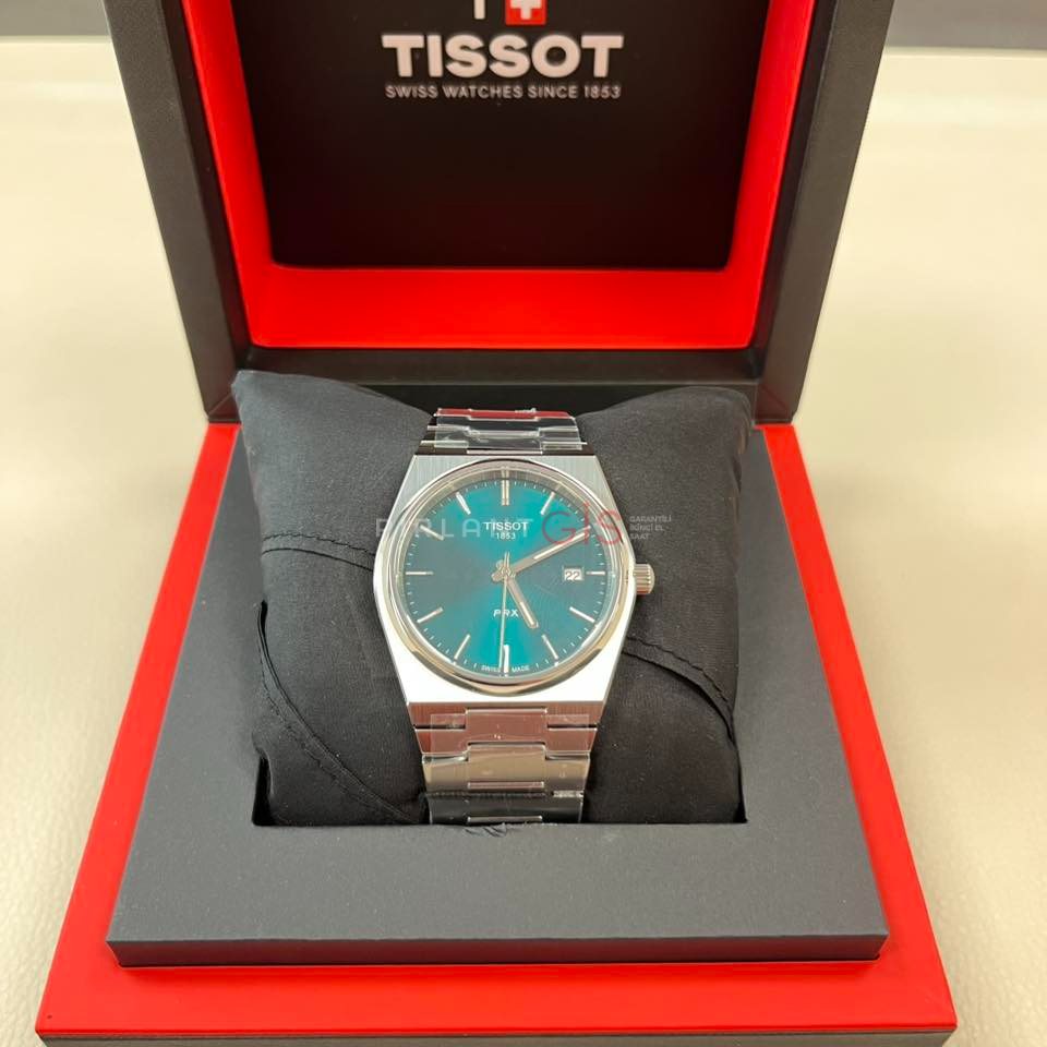 ( SIFIR ) TISSOT PRX Quartz T137.410.11.091.00 ( Yeşil Kadran )