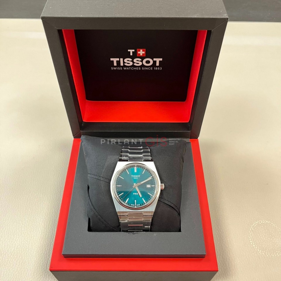 ( SIFIR ) TISSOT PRX Quartz T137.410.11.091.00 ( Yeşil Kadran )