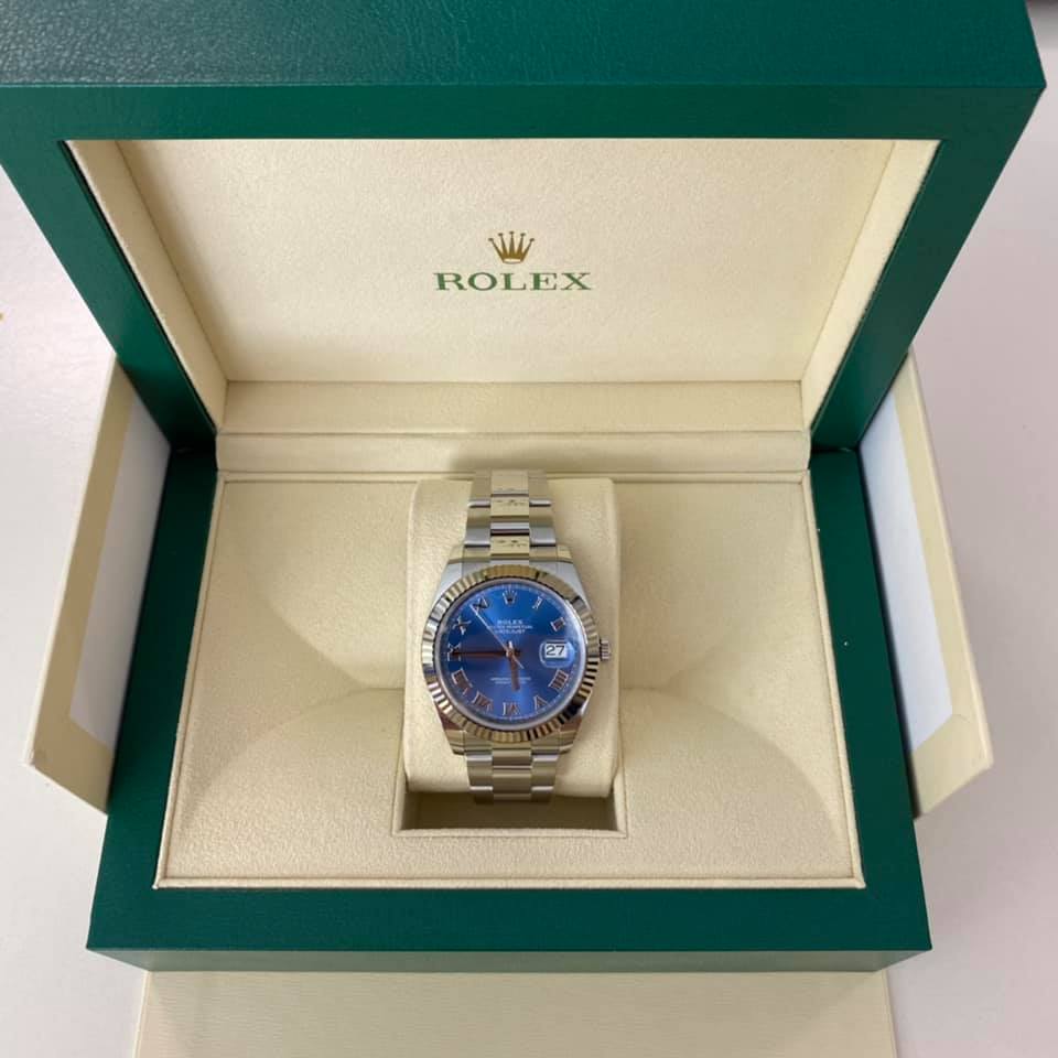 ROLEX Date Just II 126334 Azzurro Blue Dial Oyster Bracelet Erkek