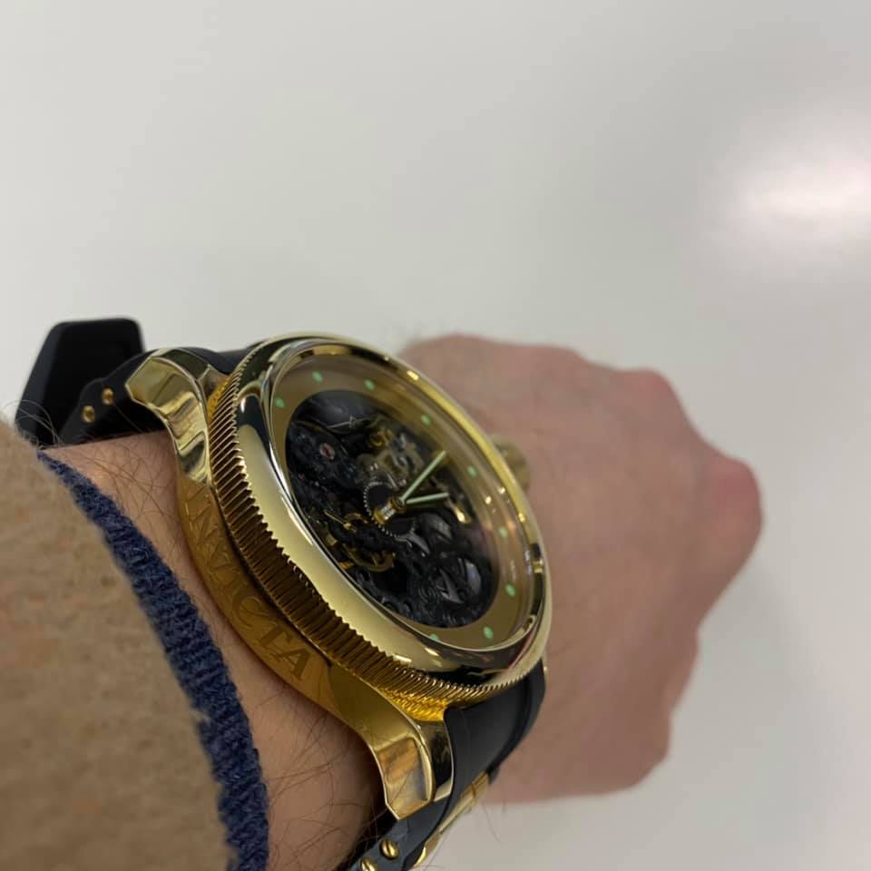 INVICTA Russian Diver Skeleton Hand Wound 180117 INVICTA Russian Diver Skeleton Hand Wound 180117